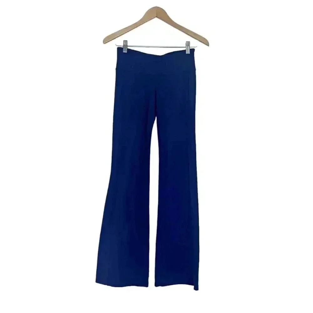 Athleta Dark Midrise Blue Flared Leggings Women's Size S